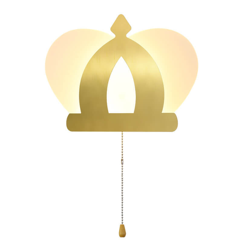 Modern Minimalist Golden Crown Acrylic LED Wall Sconce Lamp