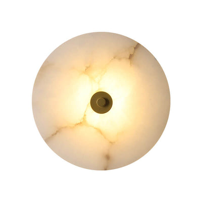 Modern Luxury Round Marble Iron LED Wall Sconce Lamp