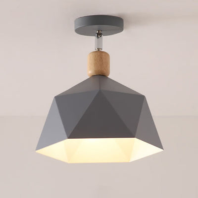 Modern Minimalist Macron Semi-Flush Mount Light