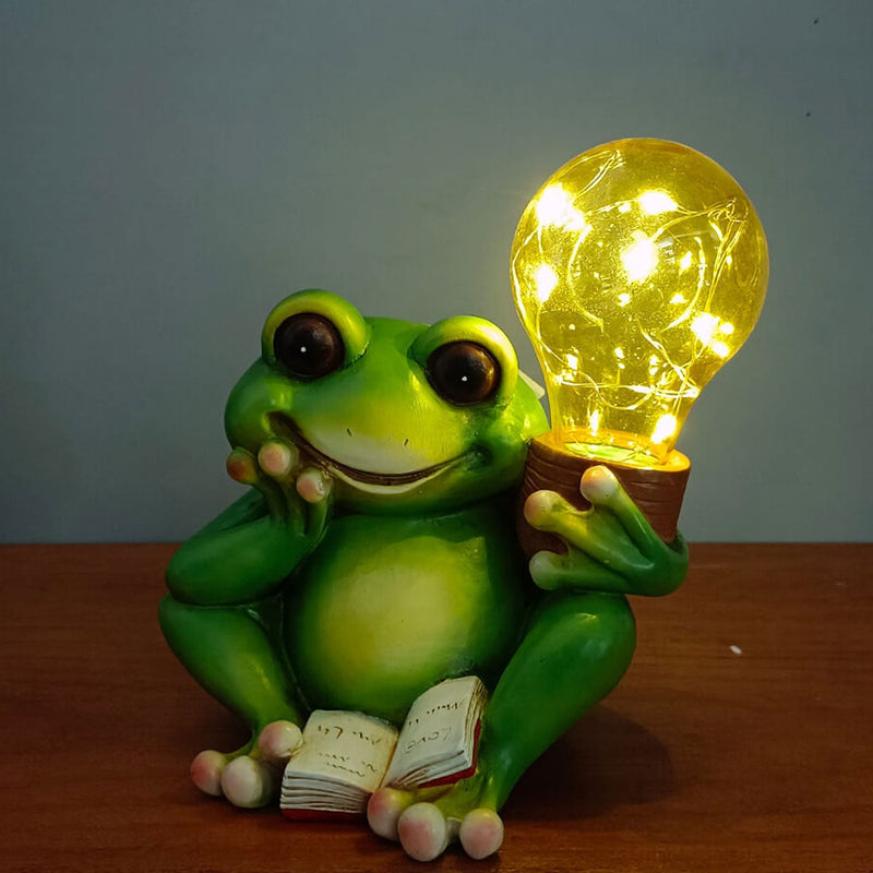 Solar Creative Cartoon Frog Design LED Outdoor Decorative Light