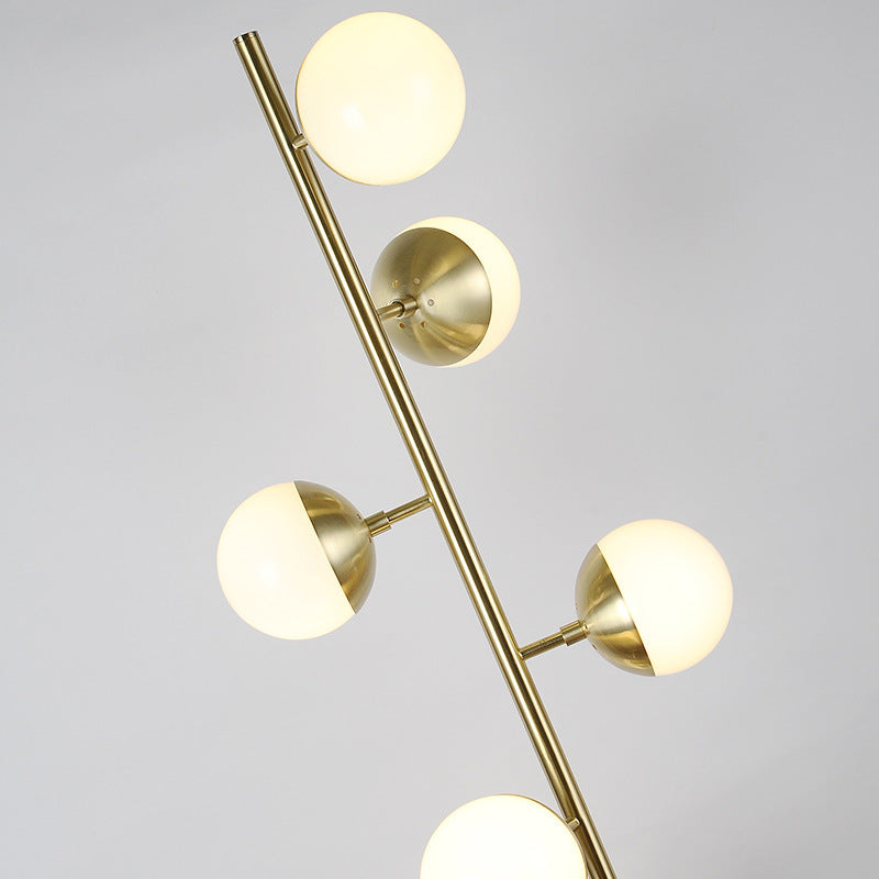 Modern Minimalist Round Ball Metal Glass 6-Light Standing Floor Lamp