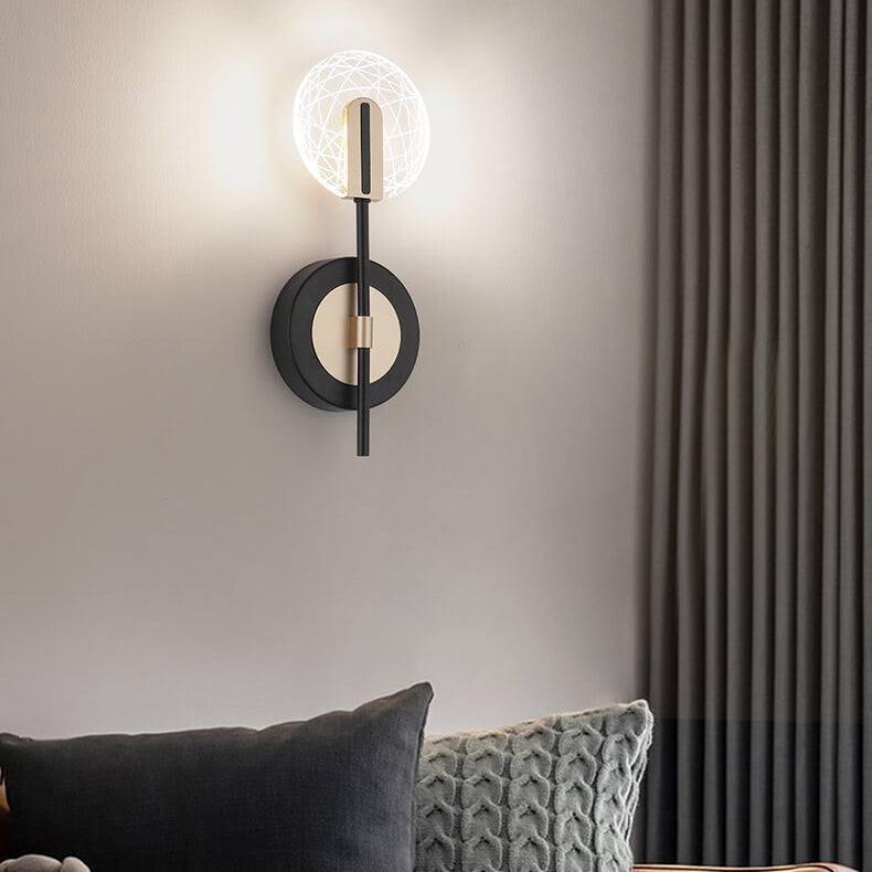 مصباح حائط LED دوار 1/2 بضوء أكريليك حديث 