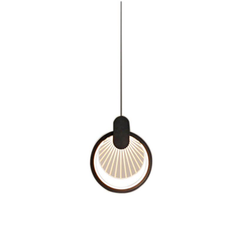 Nordic Simple Square/Round Scallop Pattern Design LED Pendant Light