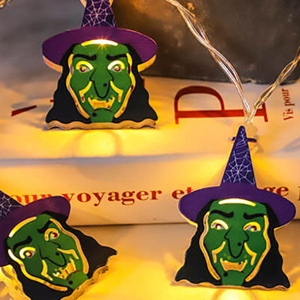 Halloween LED Squelette Citrouille Batterie LED Guirlande Lumineuse Décorative 
