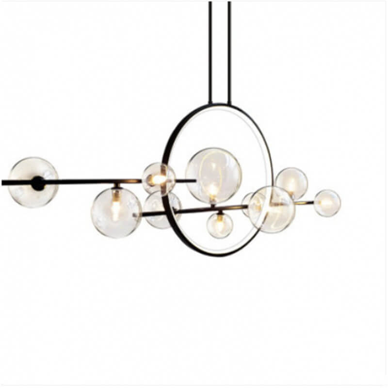 Modern Glass Long Bubble Magic Bean Island Light 7/10 Light Chandelier