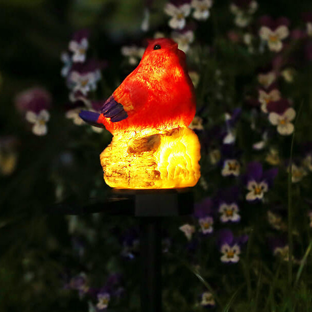 Solar Resin Firebird LED Outdoor Lawn Ground Insert Landscape Light