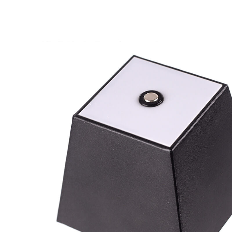 Modern Solid Color Square Metal LED Touch Table Lamp