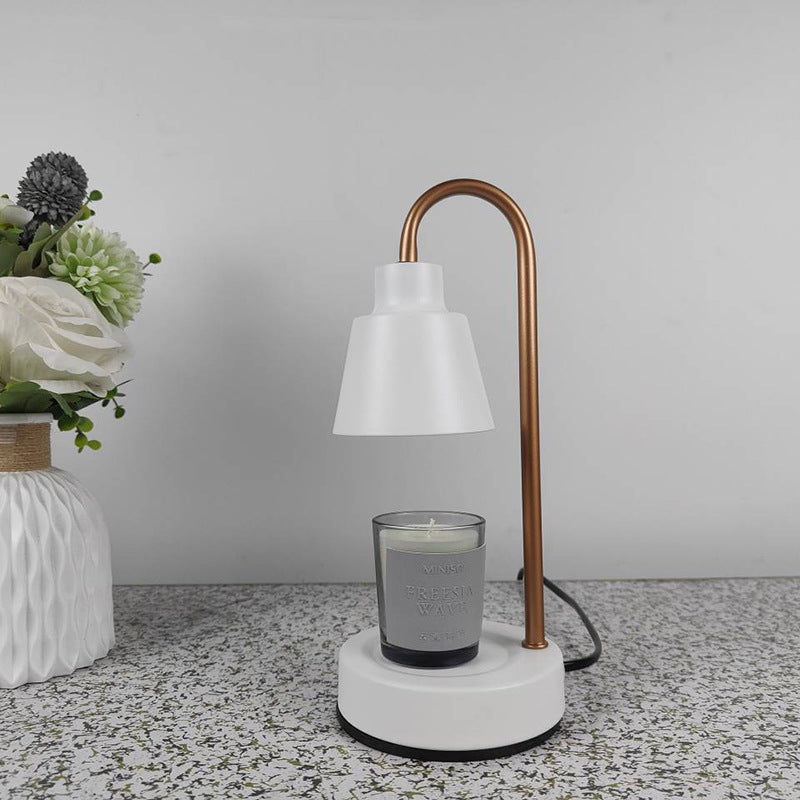 Modern Simplicity Iron Round Shade 1-Light Melting Wax Table Lamp For Study