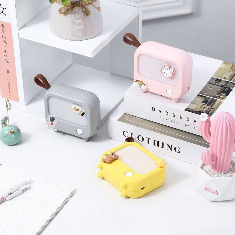 Lámpara de Mesa LED USB Mini TV Creativa para Noche 