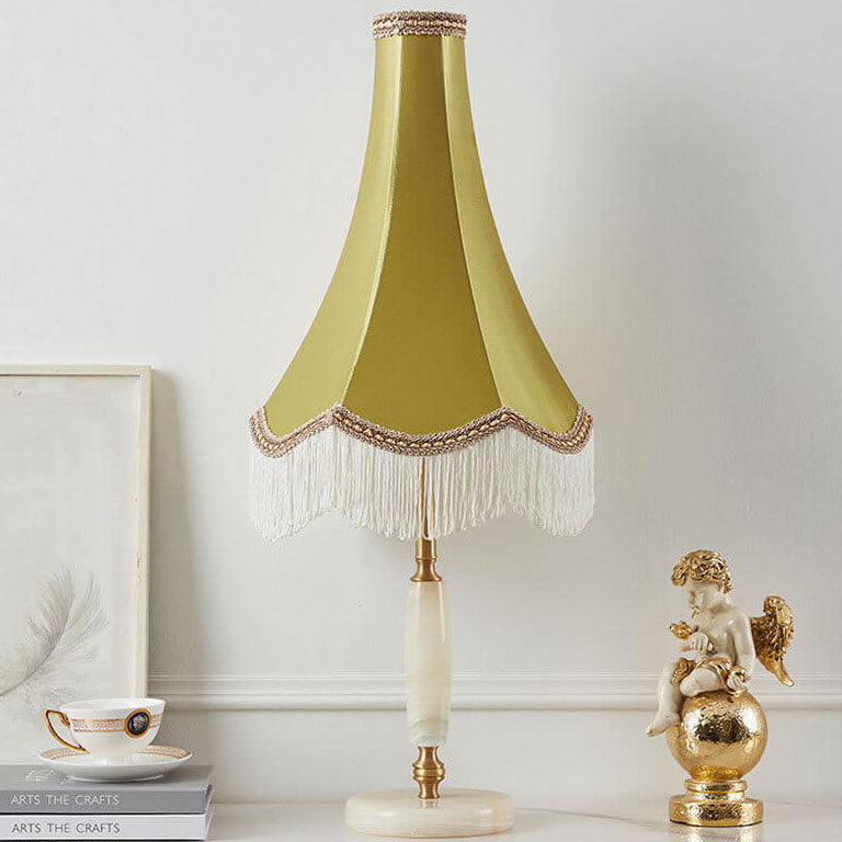 Lampe de Table à Franges Rétro Française en Cuivre à 1 Lumière 
