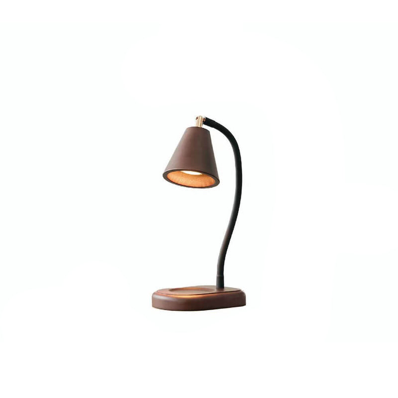 Lampe de Table à 1 Lumière en Bois avec Cire Fondante Parfumée et Poteau Réglable Moderne 