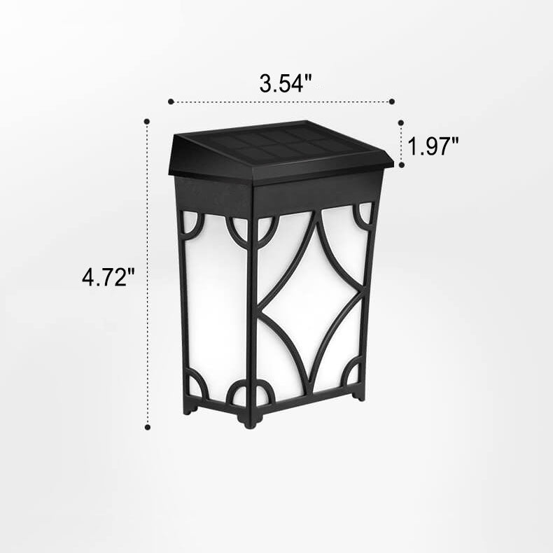 Retro Solar Square Outdoor Wasserdichte LED Wandleuchte Lampe