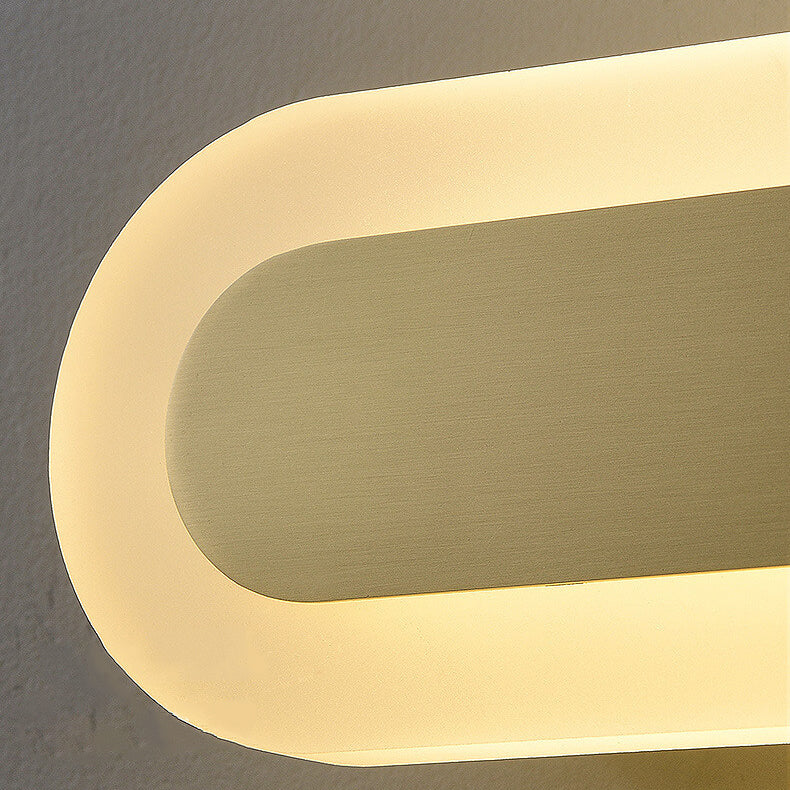 Moderne Luxus-Wandleuchte aus Messing mit Ring-LED 