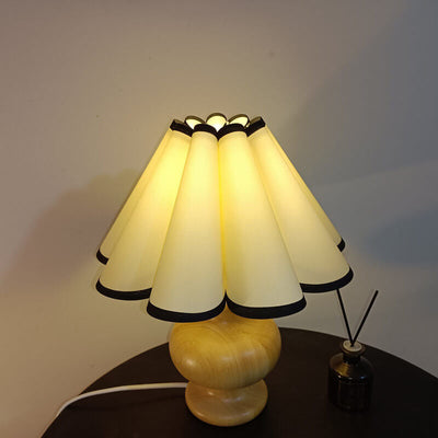 Lampe de Table 1 Lumière en Tissu en Forme de Demi-cercle Minimaliste Japonais 