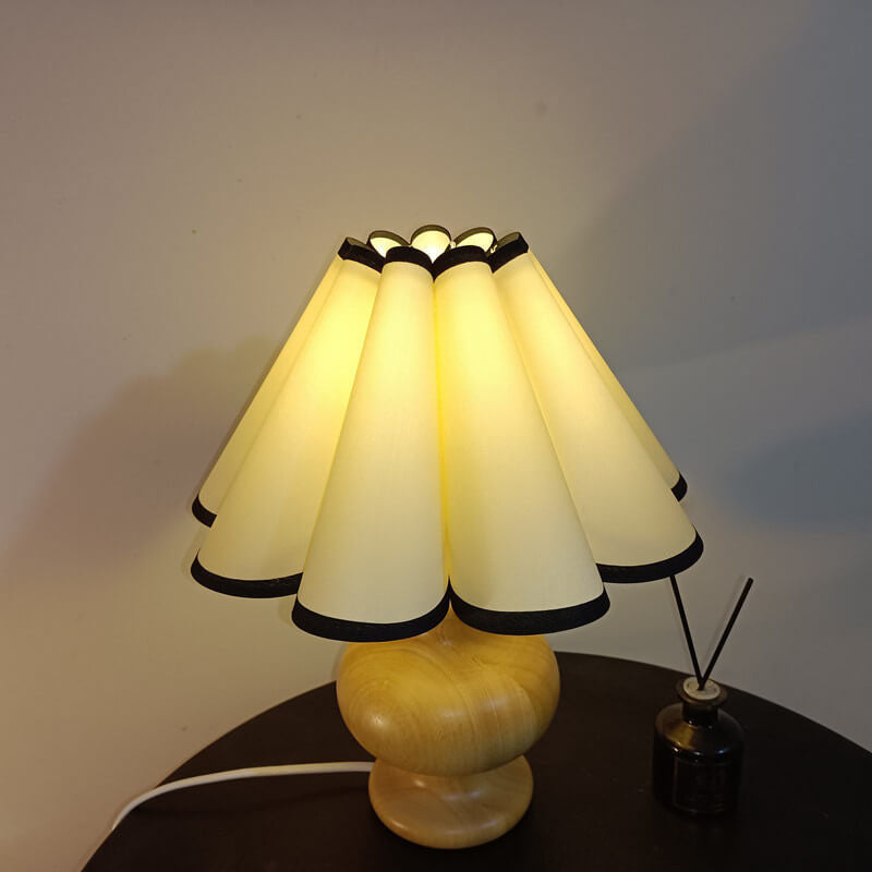 Lampe de Table 1 Lumière en Tissu en Forme de Demi-cercle Minimaliste Japonais 