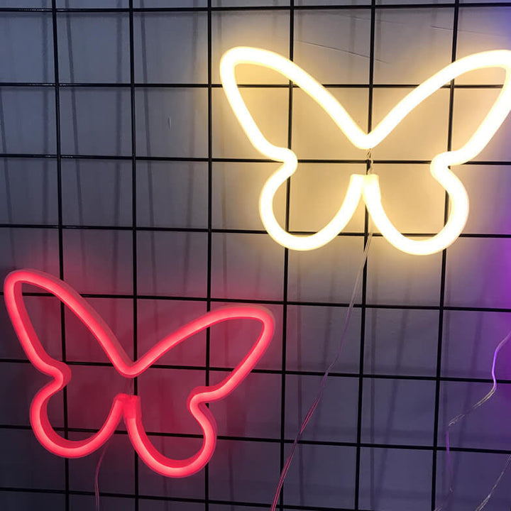 Contemporary Creative Butterfly PS LED USB Plug-In/Battery Decorative Neon Light For Bedroom