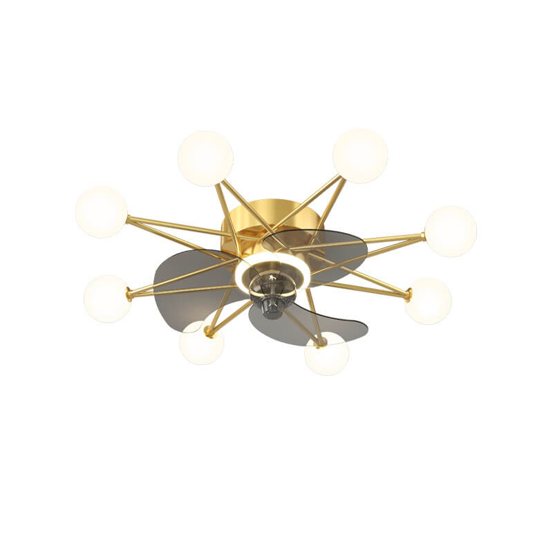 Modern Minimalist Creative Star LED Flush Mount Ceiling Fan Light