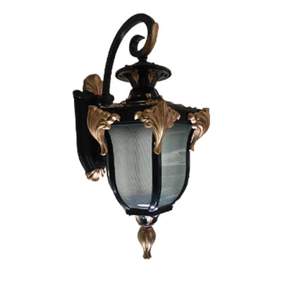European Retro Lantern Glass Outdoor Waterproof 1-Light Wall Sconce Lamp