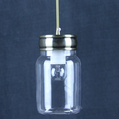 Nordic Retro Aluminium Glasflaschenschirm 1 Licht Pendelleuchte 