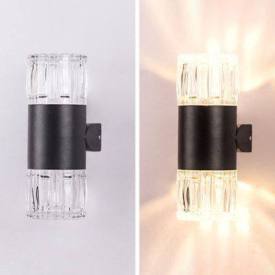 European Light Luxury Doppelköpfige Aluminium-Druckguss-Außen-Innen-wasserdichte LED-Wandleuchte 