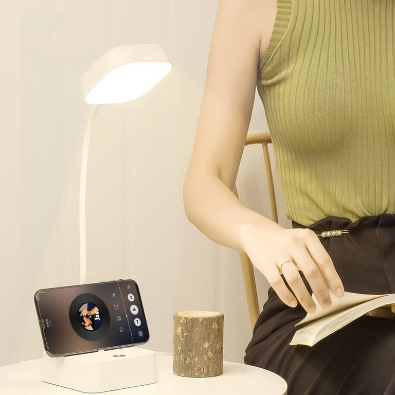 Lampe de bureau LED tactile pliable rechargeable carrée simple pour le soin des yeux 