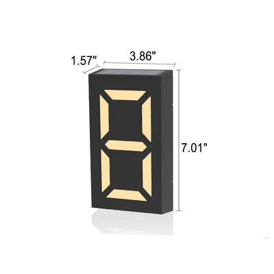Panneau de porte solaire numérique RGB LED, lampe murale de décoration extérieure