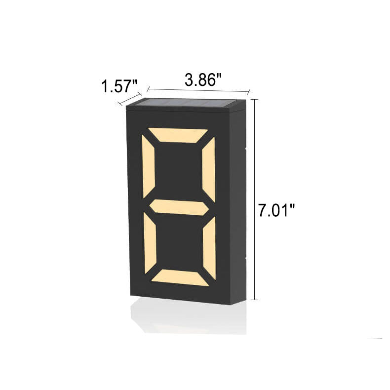 Panneau de porte solaire numérique RGB LED, lampe murale de décoration extérieure
