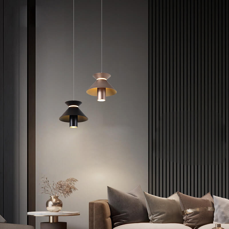 Modern Minimalist Solid Color Aluminum LED Island Light Chandelier