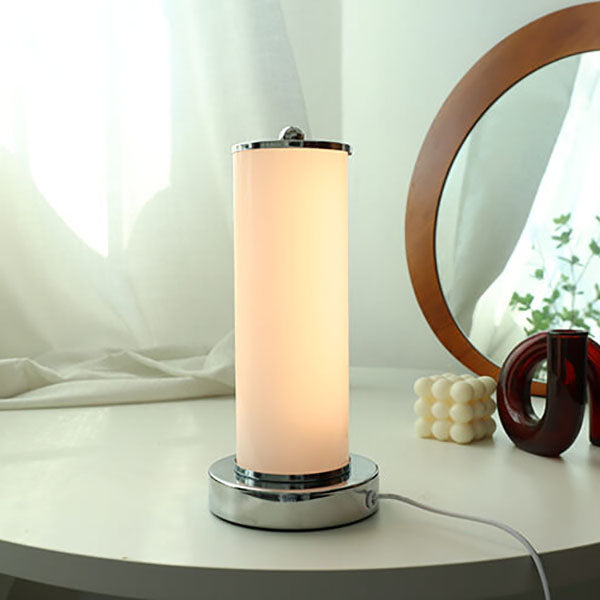 Vintage Glass Column USB LED Night Light Table Light