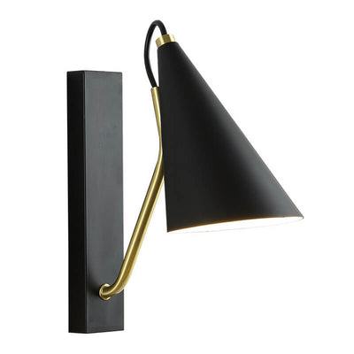 Nordic Minimalist Cone Shade Long Base 1-Light Wall Sconce Lamp