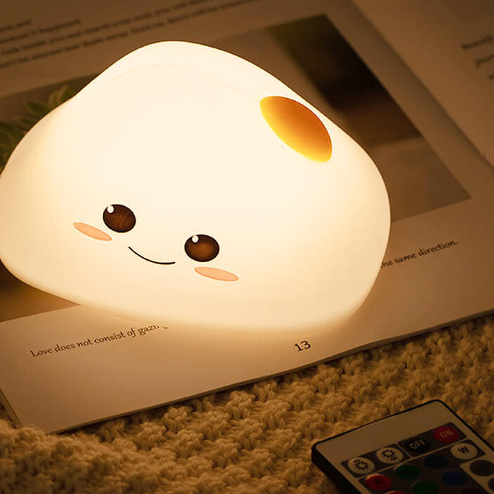 Lampe de Table à Minuterie Pat Lampe de Nuit LED en Silicone Créatif en Forme de Lait 