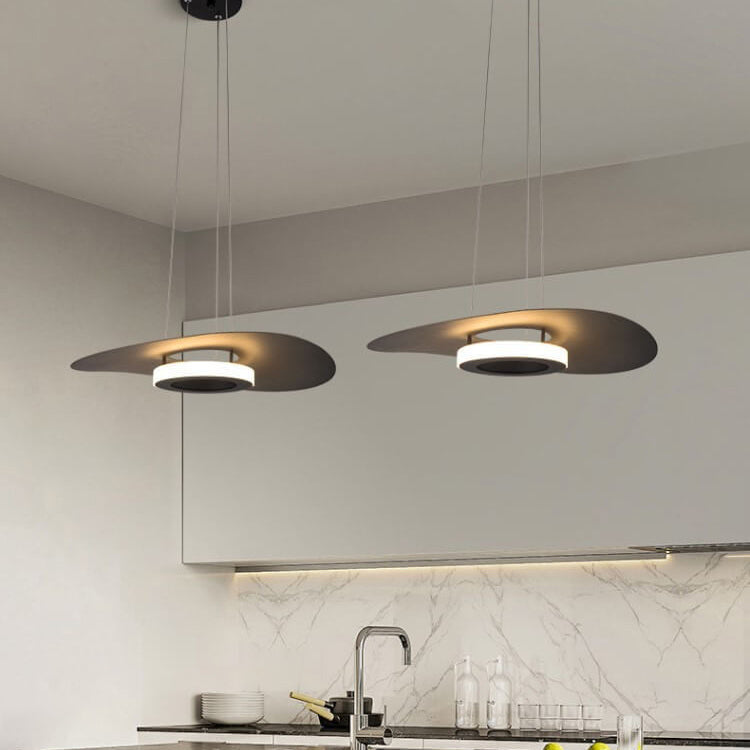 Modern Minimalist Aluminum Hat Shape LED Pendant Light