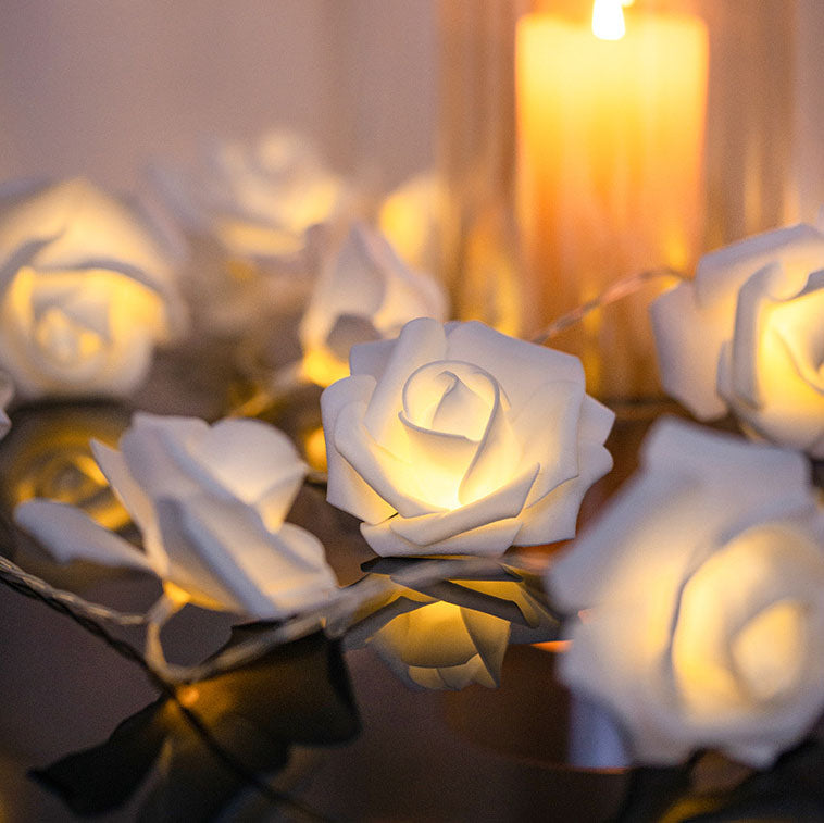 Décoration de vacances Rose créative moderne PV bulle Mu LED guirlandes lumineuses 