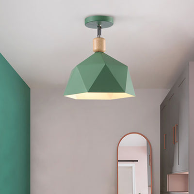 Modern Minimalist Macron Semi-Flush Mount Light