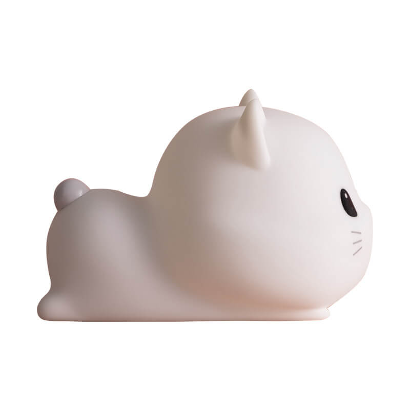 Lampe de Table LED avec Minuterie USB Pat en Silicone Chat Créatif et Mignon 