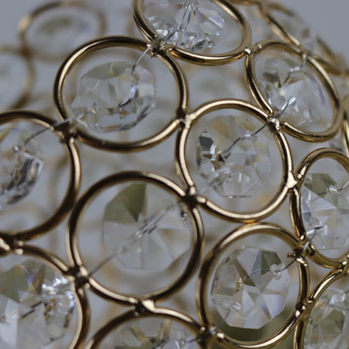 Lampe de Table Artistique à 1 Lumière avec Boule de Cristal de Luxe Européenne 