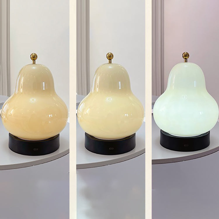 Contemporary Creative Gourd Glass Lampshade USB LED Night Light Table Lamp For Home Office