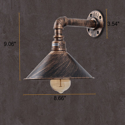 Vintage Industrial Iron 1-Light Wall Sconce Lamp