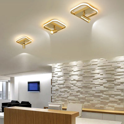 Modern Minimalist Rotating LED Flush Mount Ceiling Light