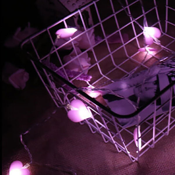 Amour Décoration Festive Tissu LED Guirlande Lumineuse 10/20 Lumières 