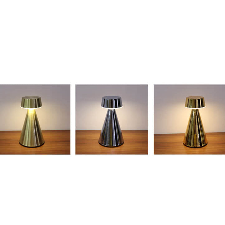 Simple Creative Tapered Iron USB Charging LED Decorative Table Lamp