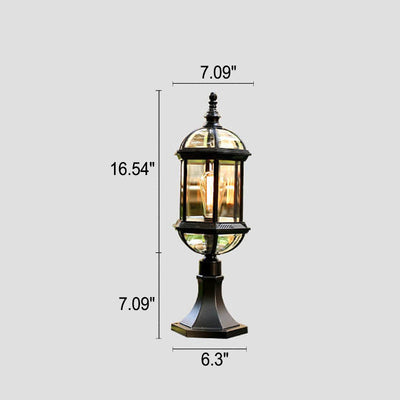 Europäische Vintage-Zaun-Pfostenleuchte Patio Outdoor Wasserdichte Gartenleuchte 