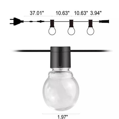 Outdoor Camping Round Ball Light Bulb String LED Decorative String Light
