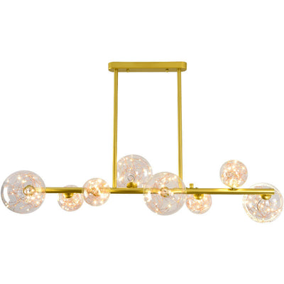 Nordic Creative Magic Bean Golden Strip Island Light 6/8/10 Light LED Kronleuchter 