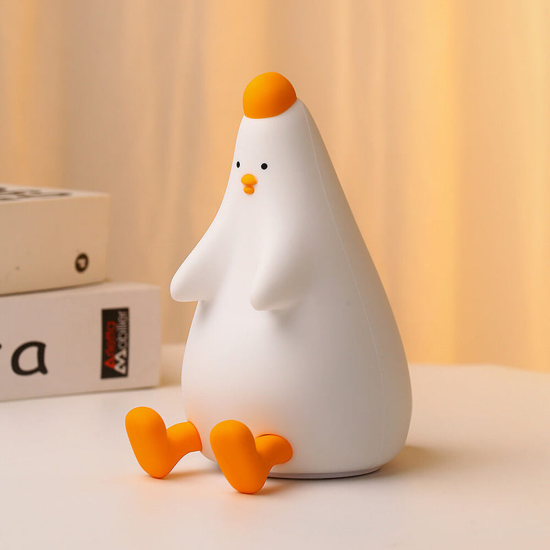 Lámpara de mesa LED de luz nocturna USB de silicona Creative Chick 