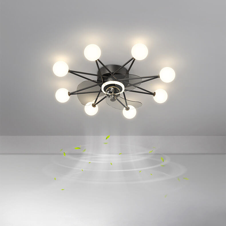 Modern Minimalist Creative Star LED Flush Mount Ceiling Fan Light