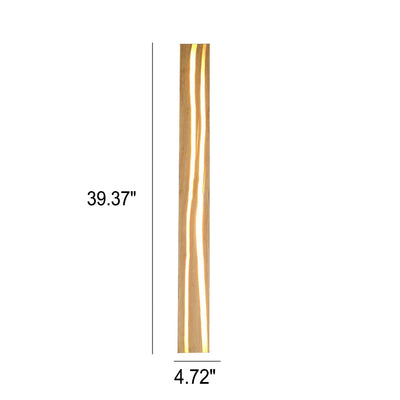 Moderne chinesische lange Massivholz-Wandleuchte 