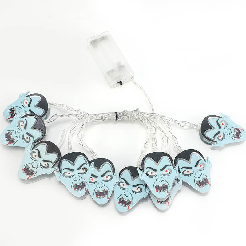 Halloween LED Squelette Citrouille Batterie LED Guirlande Lumineuse Décorative 