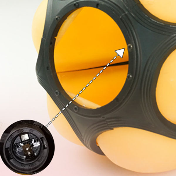 Lámpara colgante exterior de 1 luz con pantalla de calabaza de jade de imitación moderna 