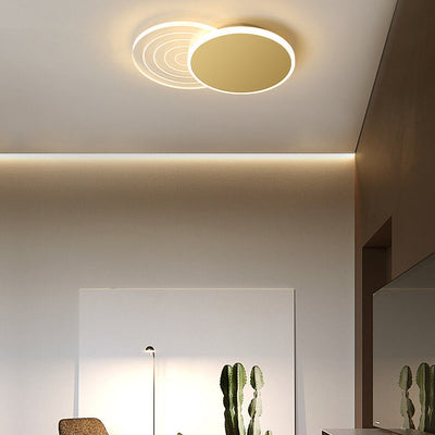 تصميم بسيط هندسي متداخل مبتكر لمصباح LED مثبت على السقف 